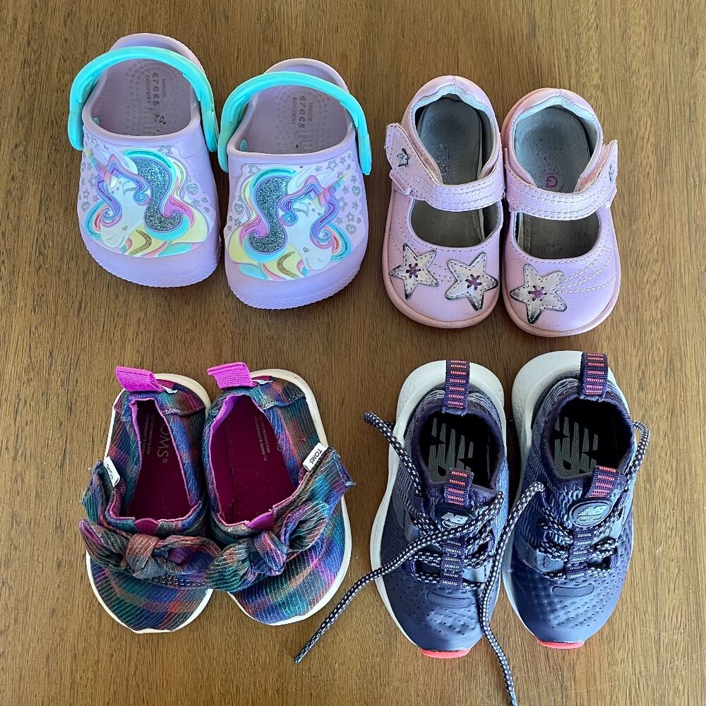Baby Girl Shoe Lot, Size 4C, 4 Pair